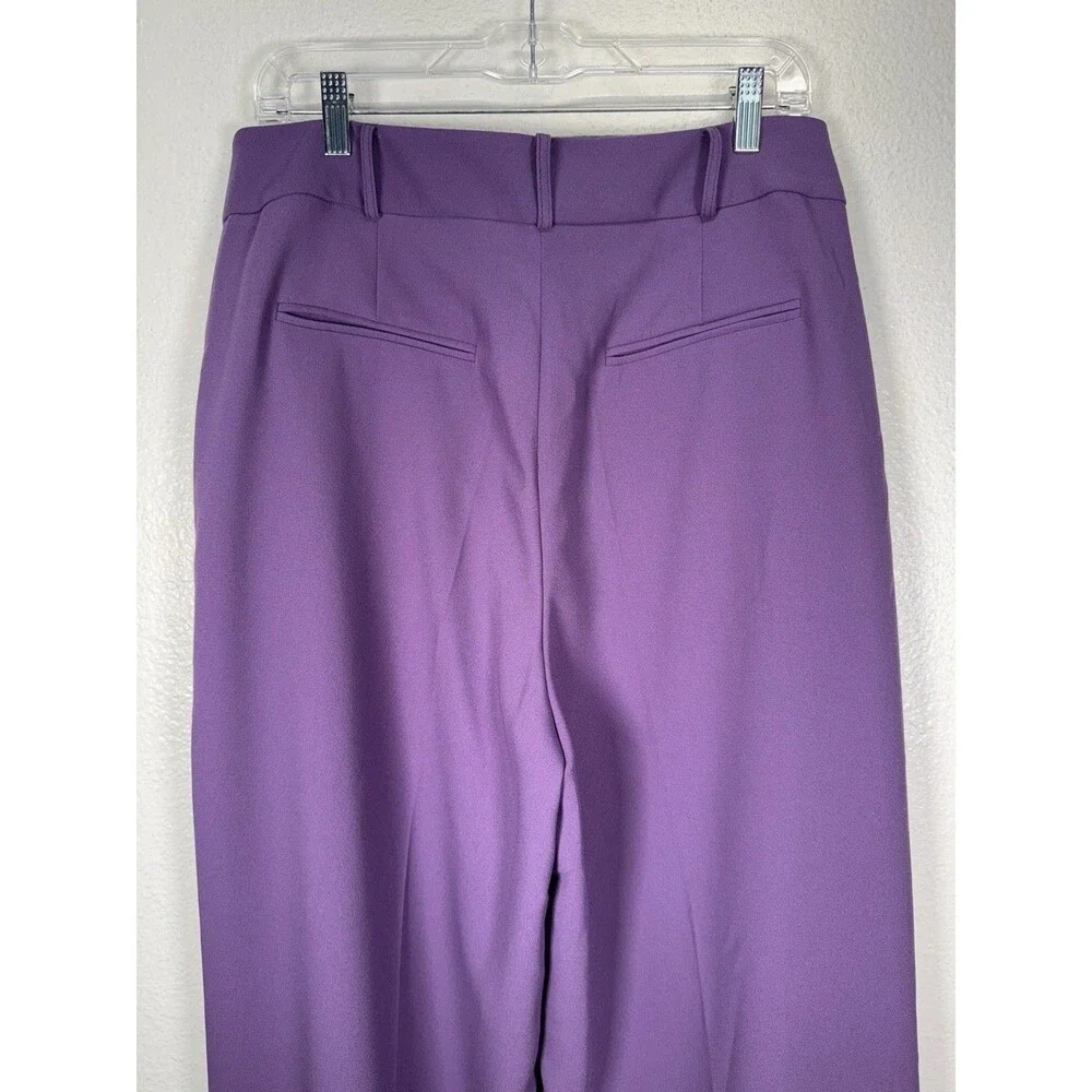 Exquise Anthropologie Women’s Wide Leg Lilac Purple Pants Trousers Size Large - Picture 7 of 14
